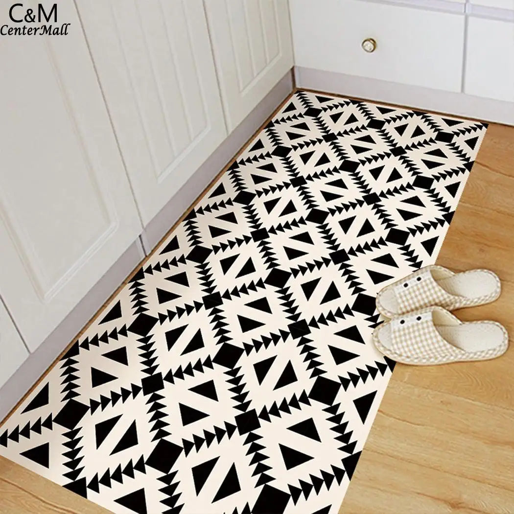 

Non-slip Simple Square White Black Removable Geometric Wall Waterproof Sticker