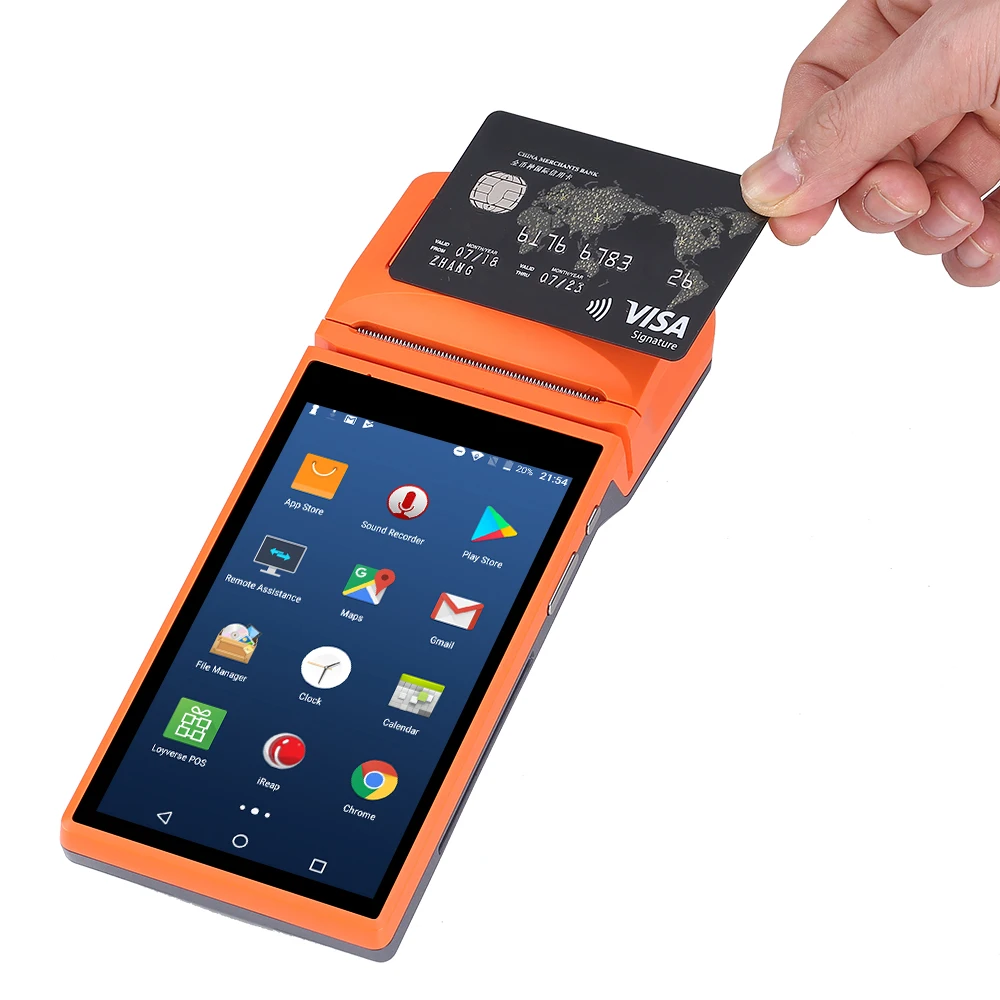 

Issyzonepos 5.5" Android 6.0 POS Terminal 4G Handheld Bluetooth PDA SIM PSAM WIFI GPRS Receipt Payment Printer 1D/2D Scanner