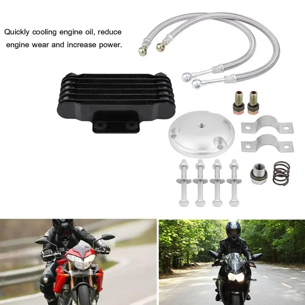 

Quickly cooling engine oil Motorcycle Engine Oil Cooler Cooling Radiator Kit for Suzuki GN125 EN125 EN150 GZ125 GZ150