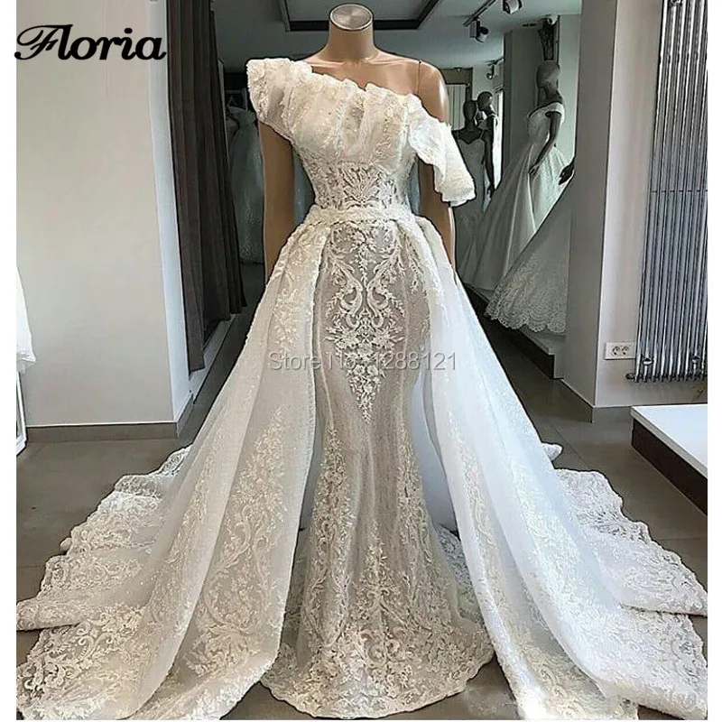 Vestido de noiva Дубай кружево Свадебные платья Moroccan Кафтан Исламская Арабский кутюр знаменитости со съемной