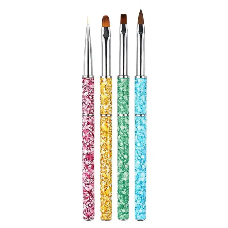 

Monja Detachable Nail Art Brush Liner Marble Stripes UV Gel Extension Pen Brushes For Nail Art Nails Accessoires Tools
