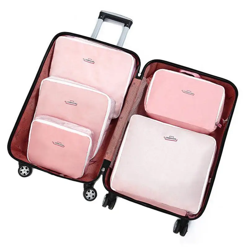 

5Pcs Packing Cube Travel Pouch Suitcase Travel Storage Bag Set For Clothes Tidy Organizer Bra Cosmetics Underwear Organizer