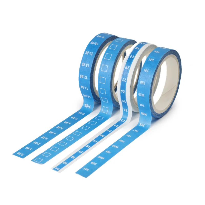 4 pcs / set Adhesive Tape Practical Week Plan Time Axis Schedule Lattice Masking Tape Diary Decorative Sticker Cute Stationery