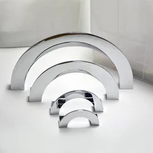 Round Handles Drawer Pull And Knobs Cabinet Furniture Hidden Recessed Flush Handle Sliding Hinged Door Knob 1 Pcs Semi-circular