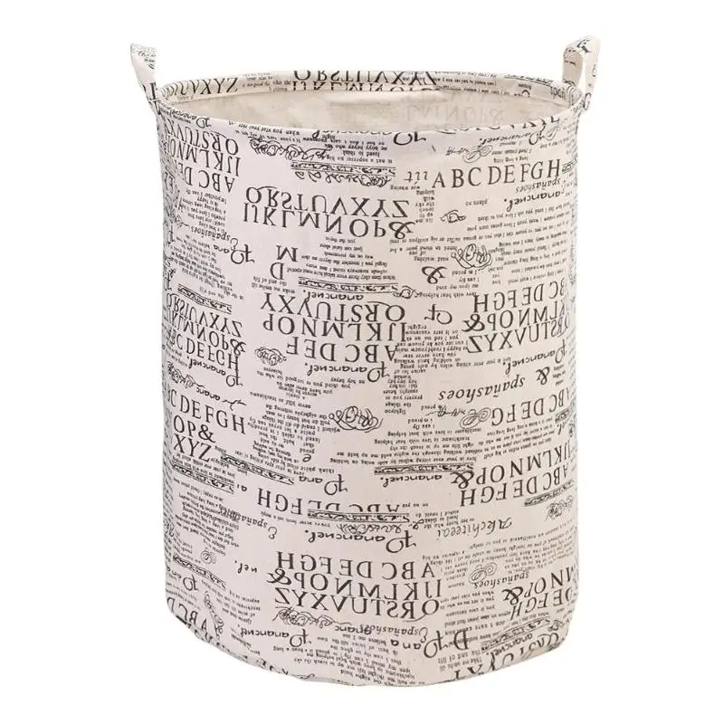 للطي رسائل مطبوعة الغسيل التخزين دلو قماش لعب أشتات برميل