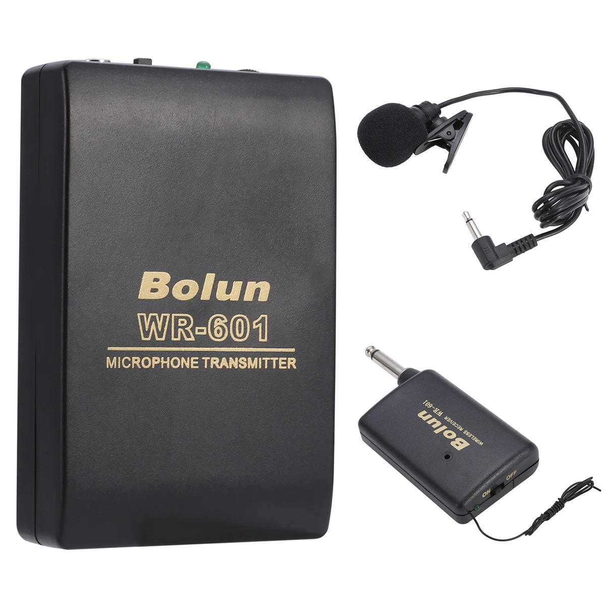 

1pc WR601 Professional Wireless Microphone System Receiver Transmitter Lapel Clip On Microphone System Kit