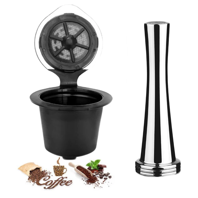 New Arrivals Coffee Capsule Refillable Filter+Press Powder Hammer Set For Nespresso Machine New Arrivals Coffee Capsule Refillable Filter+Press Powder Hammer Set For Nespresso Machine