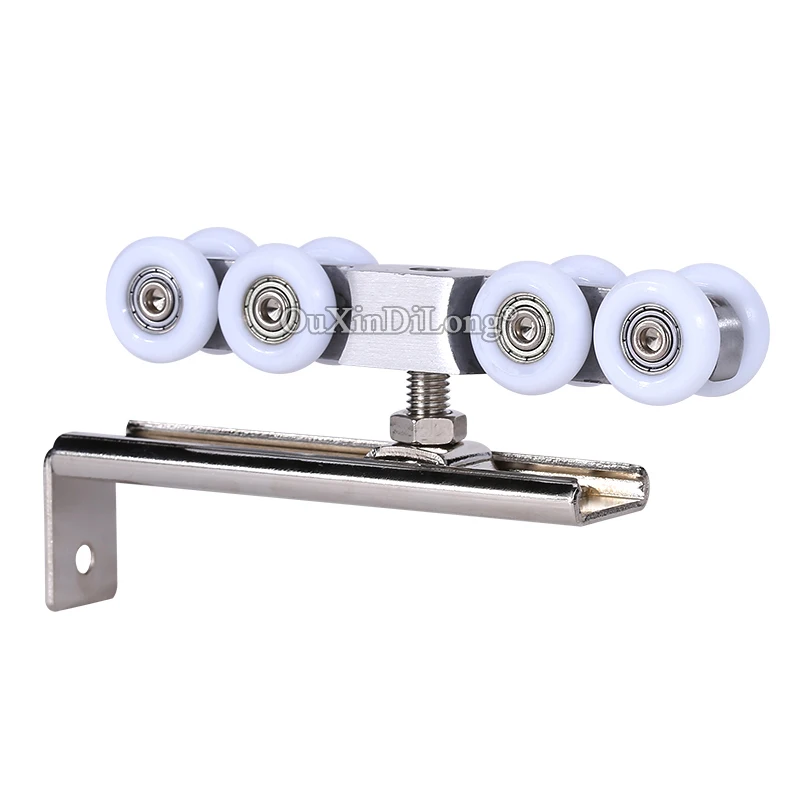 High Quality 4PCS Heavy Duty Sliding Wooden Door Rollers Hanging Wheels Closet Hangers Pulleys Furniture Hardware High Quality 4PCS Heavy Duty Sliding Wooden Door Rollers Hanging Wheels Closet Hangers Pulleys Furniture Hardware