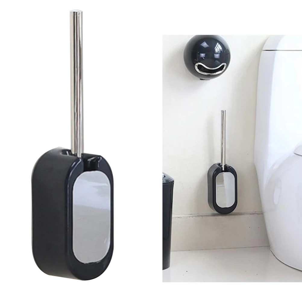 1pc Bathroom Cleaning Brush Stainless Steel Toilet Wall Mounted