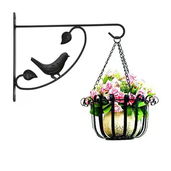 

Wrought Iron Garden Hook Flower Pots Diaopen Basket Wall Hanger Bracket With Expansion Screw