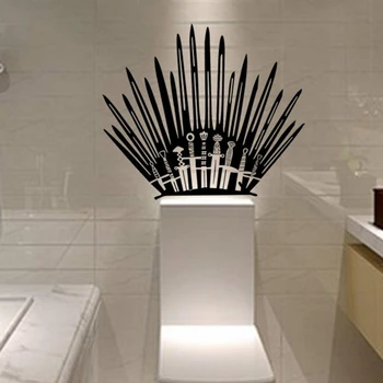 

Wall Sticker Game of Thrones Toilet Funny Bathroom Decoration Removable Wall Sticker Decals Sticker Decorative Poster Home Decor