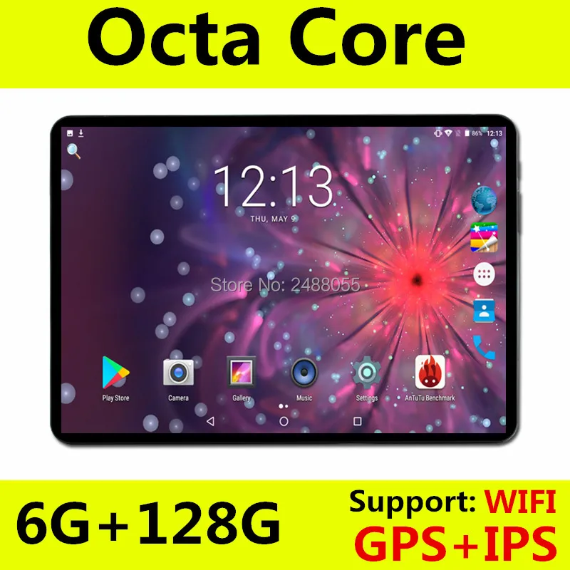 10 дюймовый планшет Octa Core 6 ГБ Оперативная память 64 Гб Встроенная память 1280x800 ips Экран две sim-карты Android 8,0 Google 3g, 4G, FDD LTE планшетный компьютер