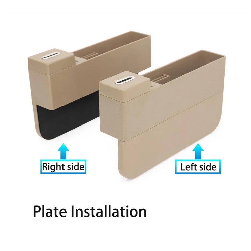 

Car Seat Crevice Storage Box Cup Holder Organizer Off /Black Auto Gap Durable