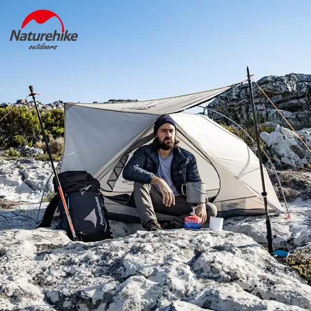 Best Price 4 seasons Outdoor Portable Double-layer Camping Tent Camouflage for 1 Person Lightweight Waterproof PU8000mm