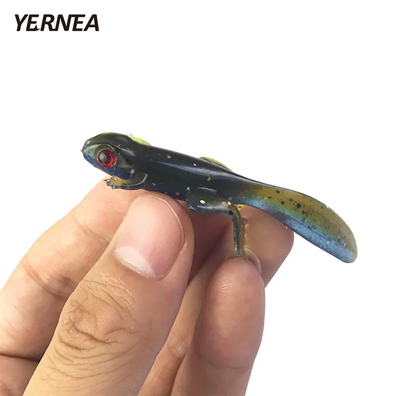 Yernea 1 шт. 3 7g 4 цвета Мягкая рыболовная блесна в виде лягушки Головастик приманка