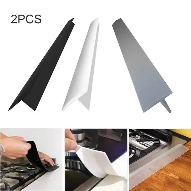 2pcs Set Silicone Stove Counter Gap Cover Oven Guard Spill Seal