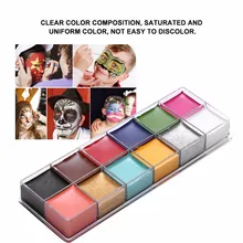 12 цветов масляная краска живопись для лица тела драматические спецэффекты макияж смазка краска масло для макияжа краска a