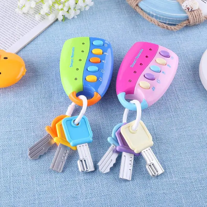 

Educational Musical Car Key Toy Colorful Flash Sounds Remote Car Voices Vocal Pretend Play Toys for Baby Musical Car Key Toy