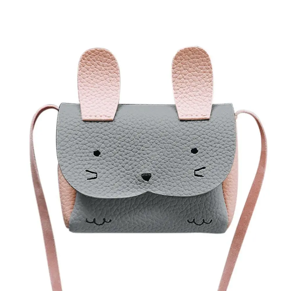 

Mini Shoulder Bag Children Messenger Bag Bebe Girls Handbag Cute Rabbit Shoulder Crossbody Bag(Gray)