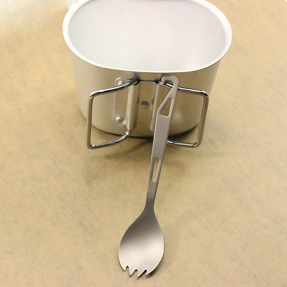 Multi-función de tenedor cuchara de Camping al aire libre vajilla portátil vajilla con abridor de botella de tenedor cuchara de titanio puro de Streng Multi-función de tenedor cuchara de Camping al aire libre vajilla portátil vajilla con abridor de botella de tenedor cuchara de titanio puro de Streng