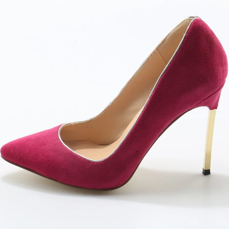 Lame As Hauts Faux Sexy Talons Dames Cuir Slip Stiletto Pompes En Shalow Chaussures Jante Or Robe On Chaude Picture Rose Suede Talon RqwAP