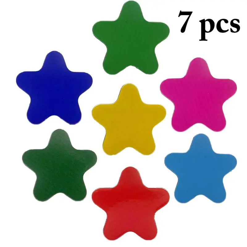 

7PCS DIY Five-Pointed Star Magnetic Refrigerator Stickers Color Star Magnetic Sticker Whiteboard Refrigerator Sticker Home Decor