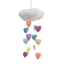 Детская комната Teepee москитная сетка подвесной Декор Детская развивающая кроватка игрушка Дети 1 день рождения душ облако сердце украшение