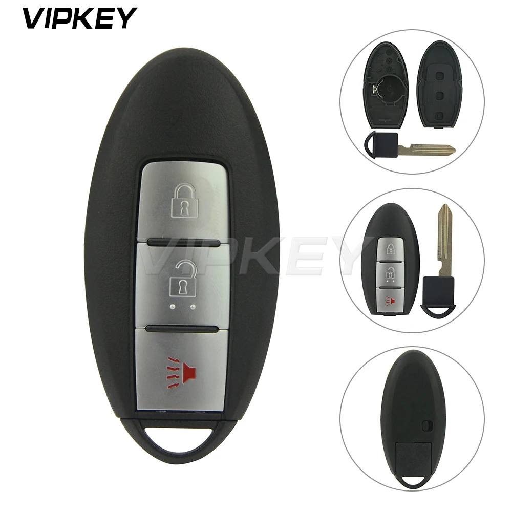 Remotekey KR55WK48903 Smart Remote Control Cover Keyless Entry Key Case 3 Button For Infiniti With Insert Key Blade 2006-2012