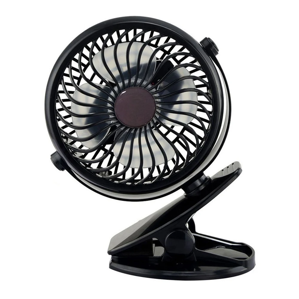 

USB Fan Mini Clamp Desktop Fan Silent Fan 360-degree rotating fan Rechargeable Battery and 2600mAh Battery for Cart, 4.9 Feet