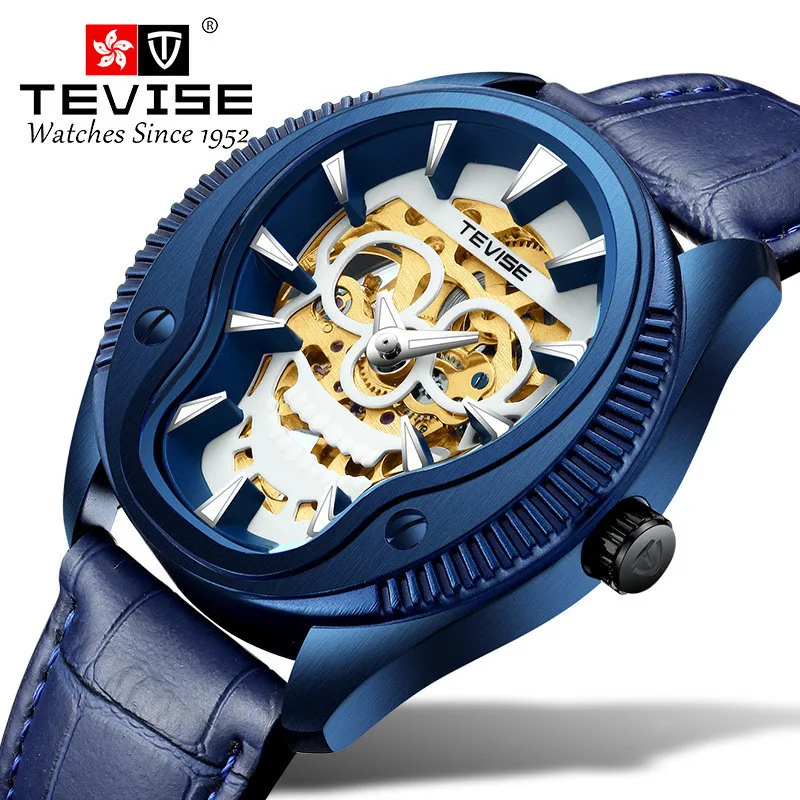 

TEVISE Band Leather / Steel Men Watches Mechanics Wrist-watches Sports Waterproof Watch Clock Hollow out design