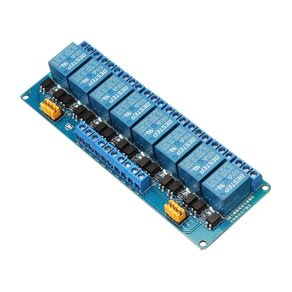 

1PCS 8 Channel 24V Relay Module High And Low Level Trigger For Arduino