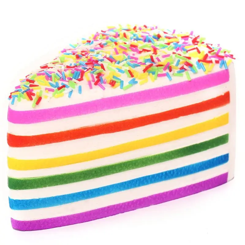 

New Jumbo Colorful Squishy Colossal Triangle-Cake Sugar Cream Super Squishies Slow Rising Scented Bread Squeeze Toy Gift 1 PC