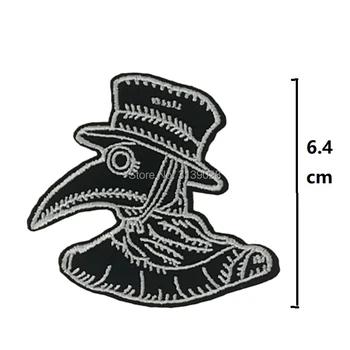 

SteamPunk Plague Doctor's Mask Embroidered iron on patches Enamel badge decal