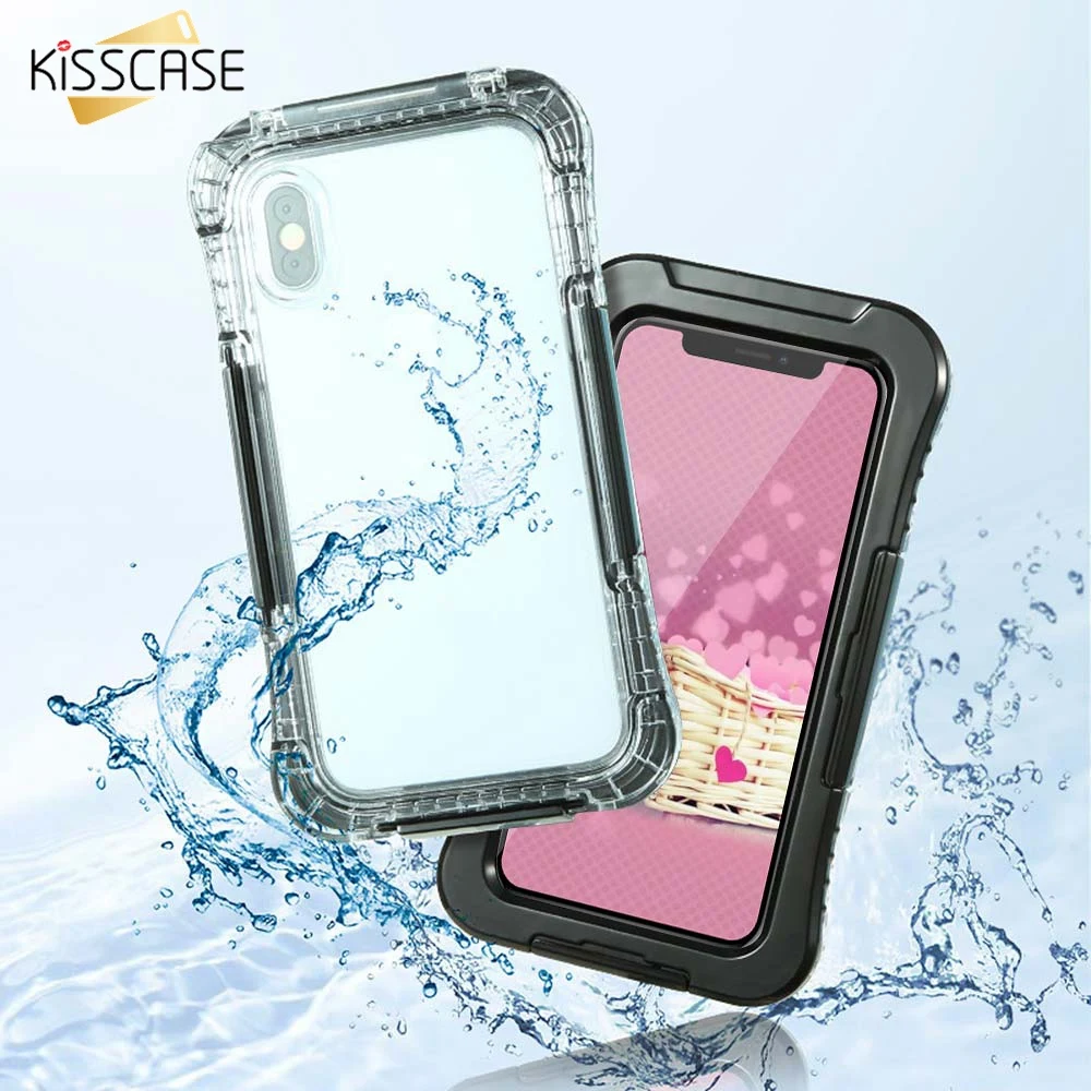 KISSCASE водонепроницаемые чехлы для телефонов iPhone XS Max XR X 7 Чехол под водой полная