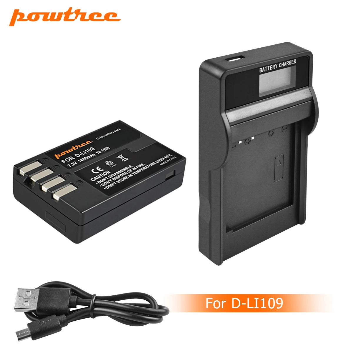 Зарядное устройство Powtree D Li109 DLi109 для вспышки с ЖК дисплеем|Перезаряжаемые