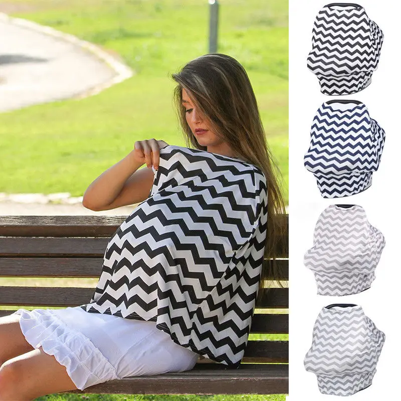 1 Coat Breastfeeding Baby Car Seat Canopy Cover Nursing Scarf Cover Up Apron New