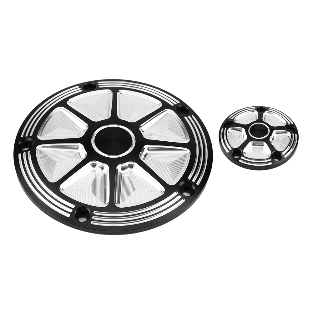 2 шт. CNC алюминиевая крышка для мотоцикла дерби таймер таймера Harley Road King Softail Dyna