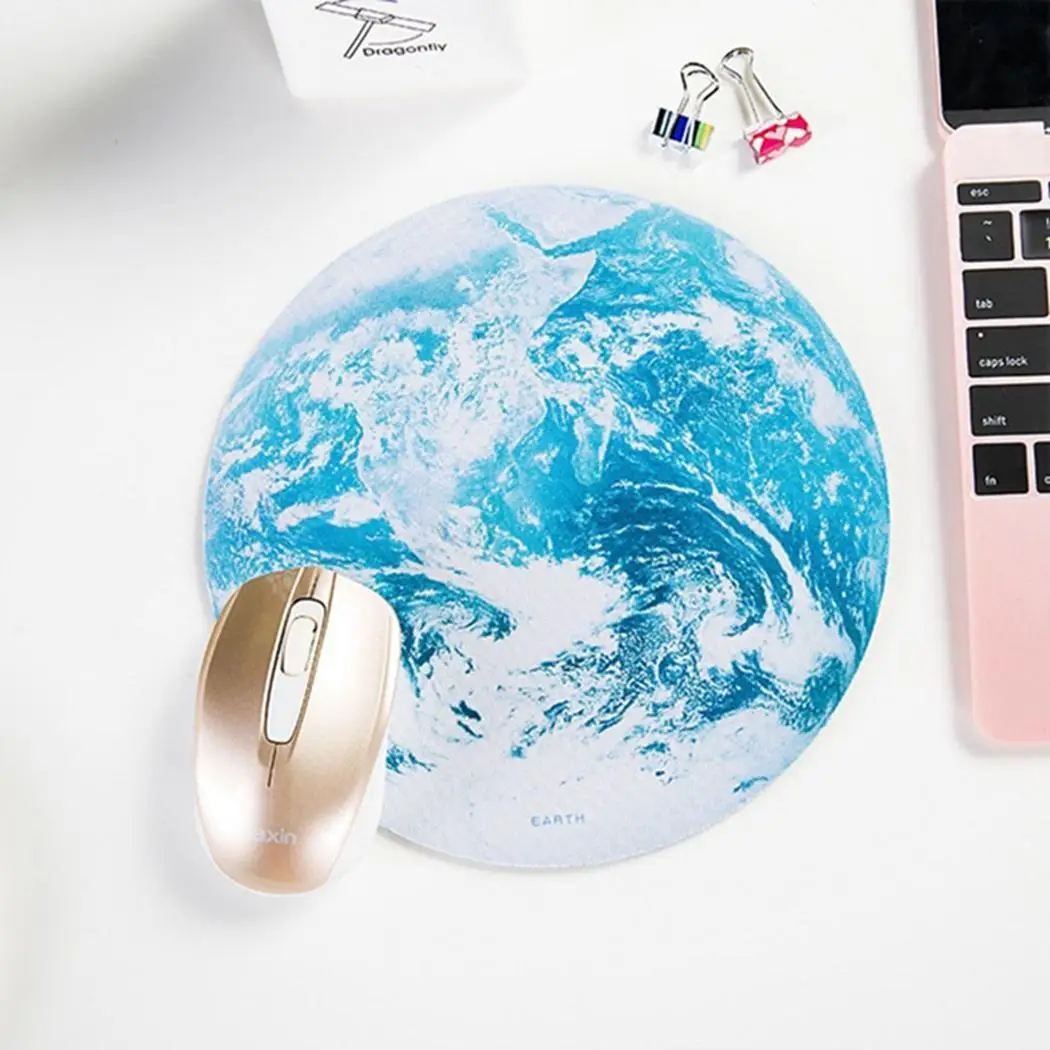 

Practical Shockproof Wear Resistant Anti-slip Soft Solid Mouse Moon Type, Earth Type Pad Round Shape Home