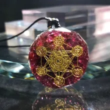 Orgonite Energy Crystal Pendant Aura Chakra Resin Jewelry Handcraft Pendant Gathering Wealth Brings Good Luck Woman Necklace