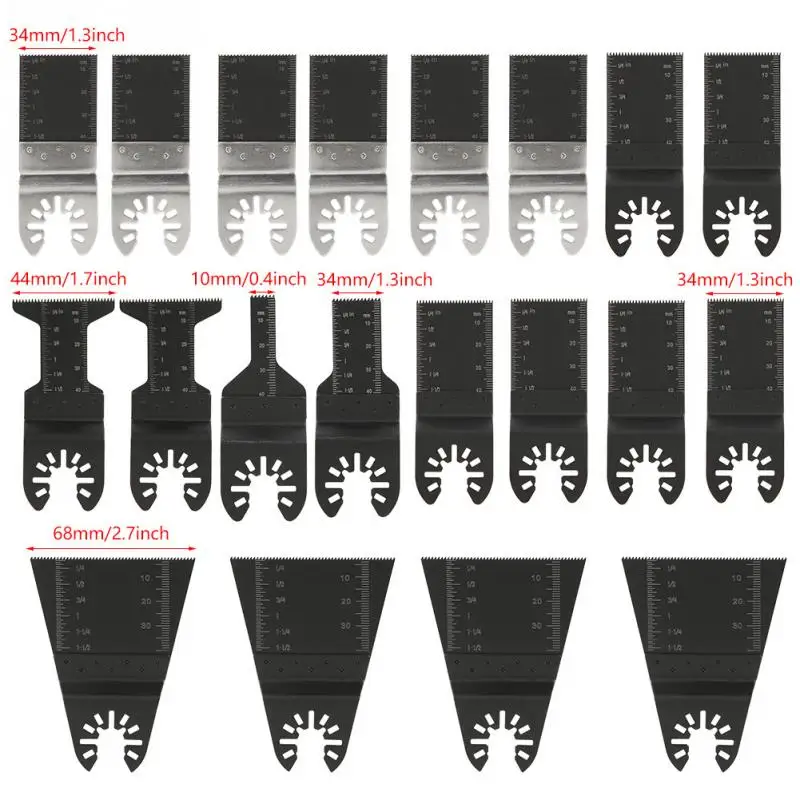 50 шт 45 мм/20 штук 10/20/34/44/68 мм колеблющихся Многофункциональный пильное полотно точность резки набор инструментов