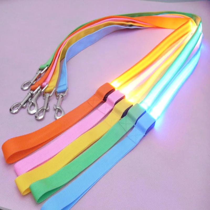 Dog Collar LED Popular Night Safety Pet Supplies Light Up High Quality Flashing 1PC Glow In Dark Nylon Hot Sale Leash | Дом и сад