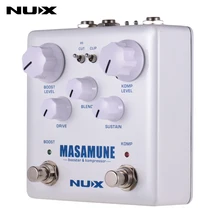 NUX MASAMUNE педаль эффектов гитары усилитель и Kompressor аналоговый Boost компрессор гитарный эффект педаль двойной Footswitch True Bypass