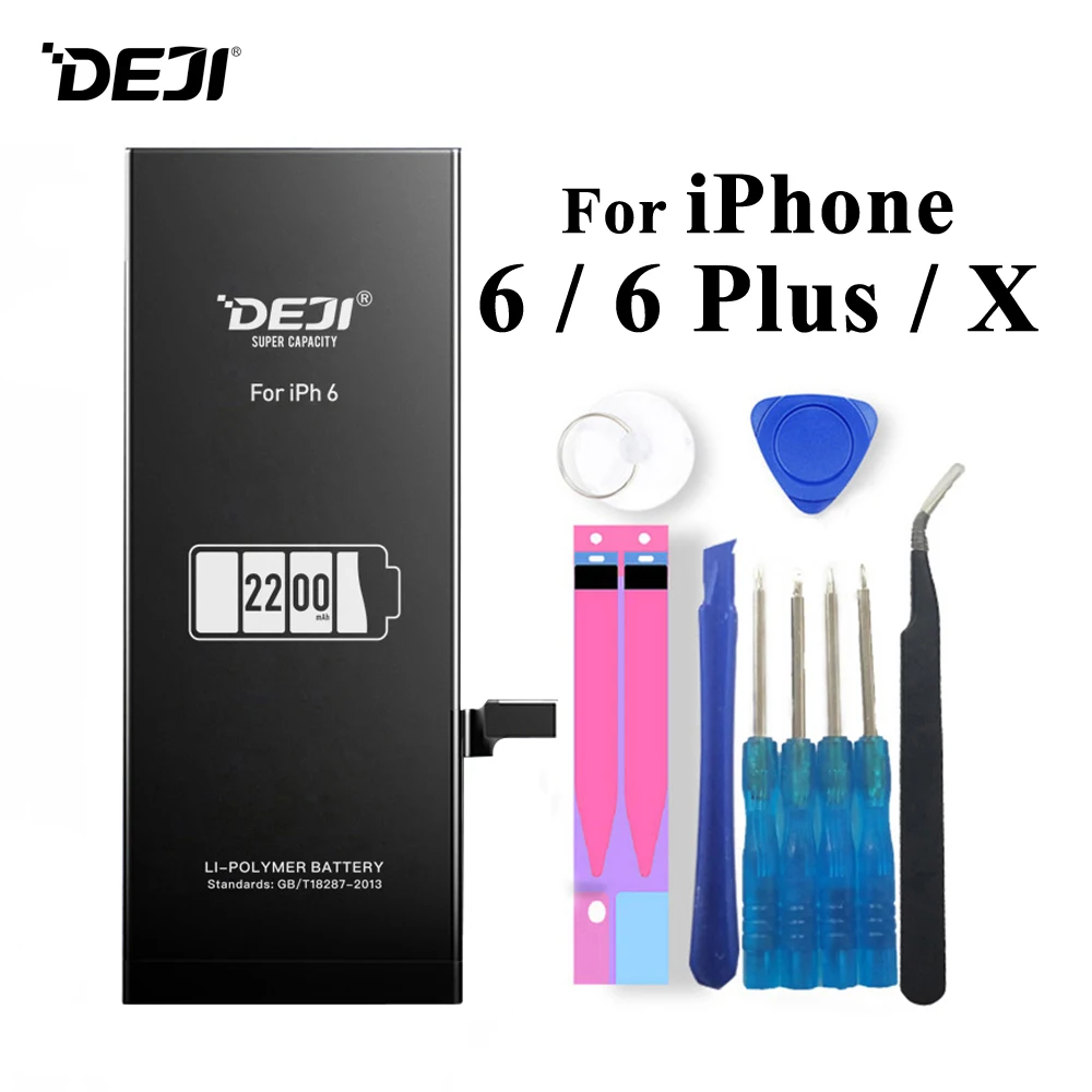 Аккумулятор Deji для iPhone 6 Plus X 6/6P iPhone6 1810 3410 мАч встроенные литий полимерные батареи