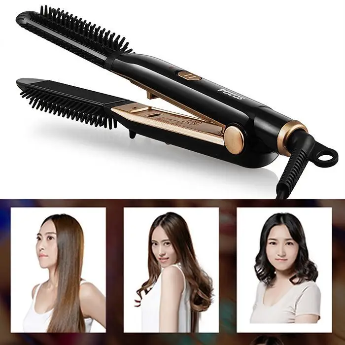 Multi-function Hair Straightener Flat Iron Seam Straightening Curler UK EU 339mm Sticks beauty Styling To | Красота и здоровье