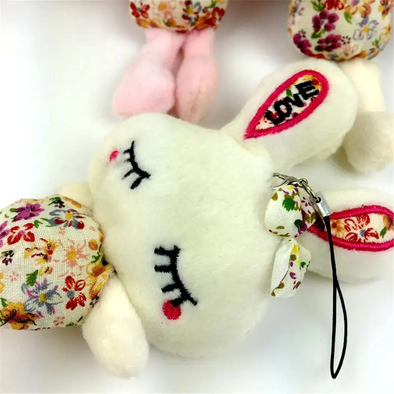 Длинноногие цветок ткань с влюбленным кроликом Форма плюшевые игрушки детские Спальня маленькая сумка кулон милый Детская игрушка-приятель
