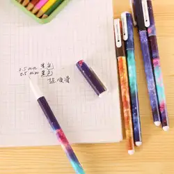 6 шт./кор. черная звезда воздушная ручка мультфильм студентов поставки Корея инновационные Канцтовары 0,5 мм иглы подписи ручка принимаем