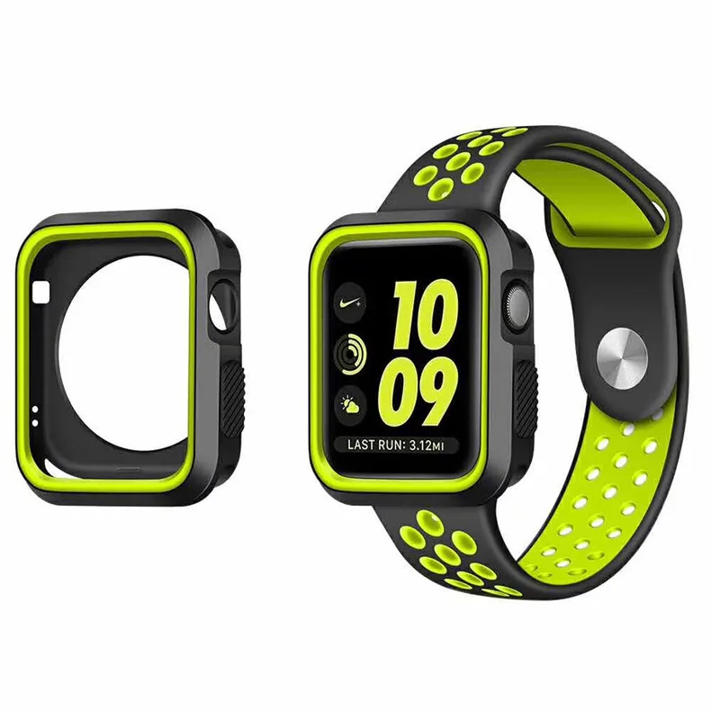 New Arrival Full Protect Clear Soft TPU Cover for Apple Watch Case 44mm 40mm 42mm 38mm iWatch Series 4 3 2 Cover Shell Band