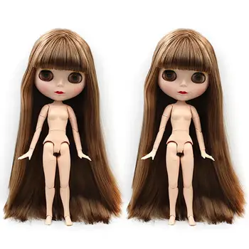 

12Inch Baby Doll Toys Joint Body with Colorful Straight Curls Hair DIY Nude Toys Fashion Dolls Girl Gift for Children Baby Girl