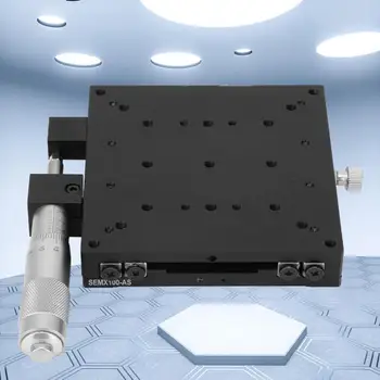

SEMX100-AS Manual Sliding Table Trimming Platform Linear Stage Cross Roller Guide Fine-tuning Linear Stages 100*100mm linear