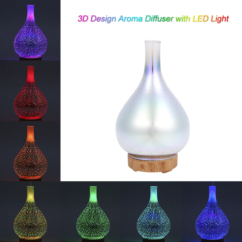 12W 5LED 7 Colors Changing/ Static Color Humidifier Aroma Diffuser